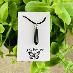Obsidian Point Necklace